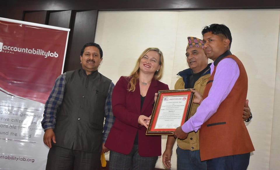 बर्दियाका ढुङ्गानालाई उत्कृष्ट पत्रकारिता पुरस्कार