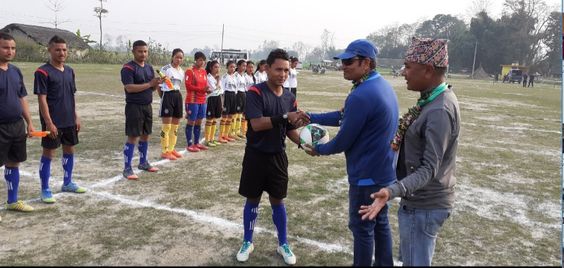 गेरुवामा बर्दिया जिल्ला पालिका स्तरिय महिला फुटवल प्रतियोगिता शुरु