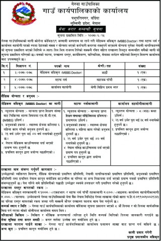 गेरुवा गाउँपालिकाको सेवा करार सम्बन्धी सुचना.................!