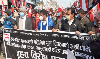 बर्दियाकाे राजापुरमा कांग्रेसको विरोध प्रदर्शन (हेर्नुहाेस् फाेटाे फिचर)