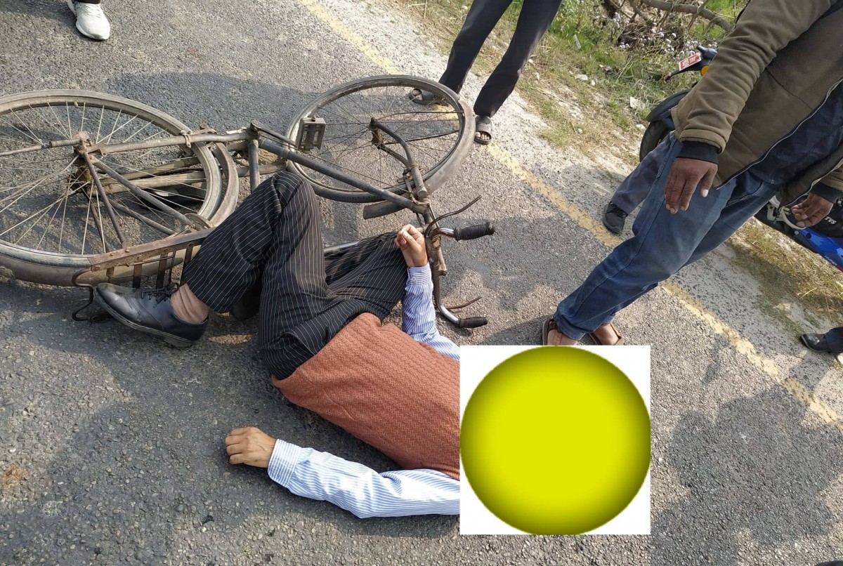 राजापुरमा भएको सवारी दुर्घटनामा एक जना गम्भीर घाइते