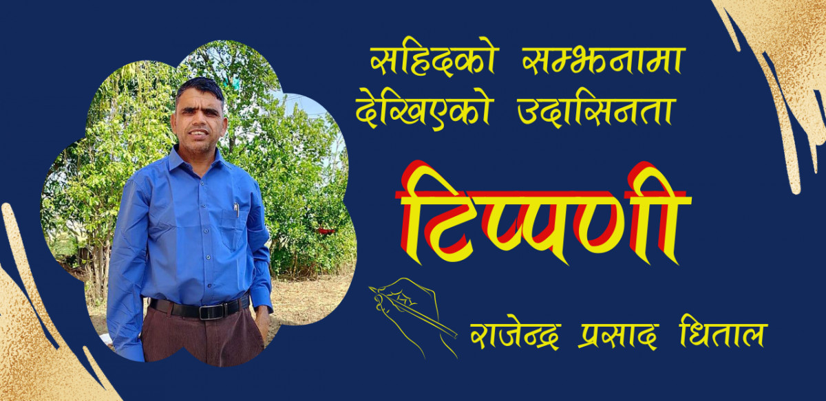 सहिदको सम्झनामा देखिएको उदासिनता