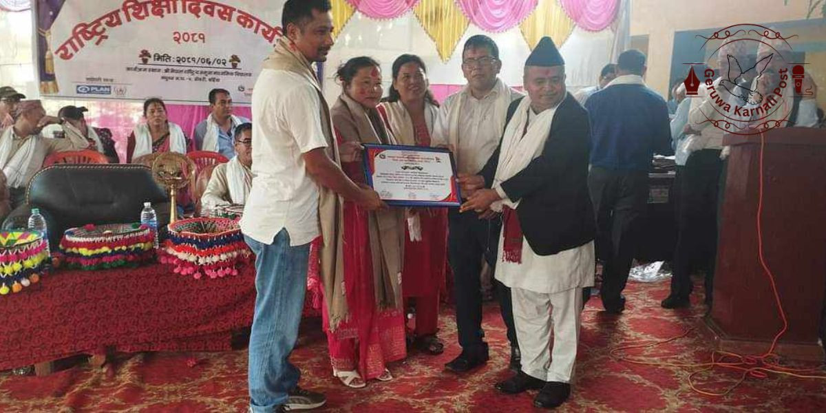 मधुवनमा विविध कार्यक्रम बिच शिक्षा दिवस सम्पन्न
